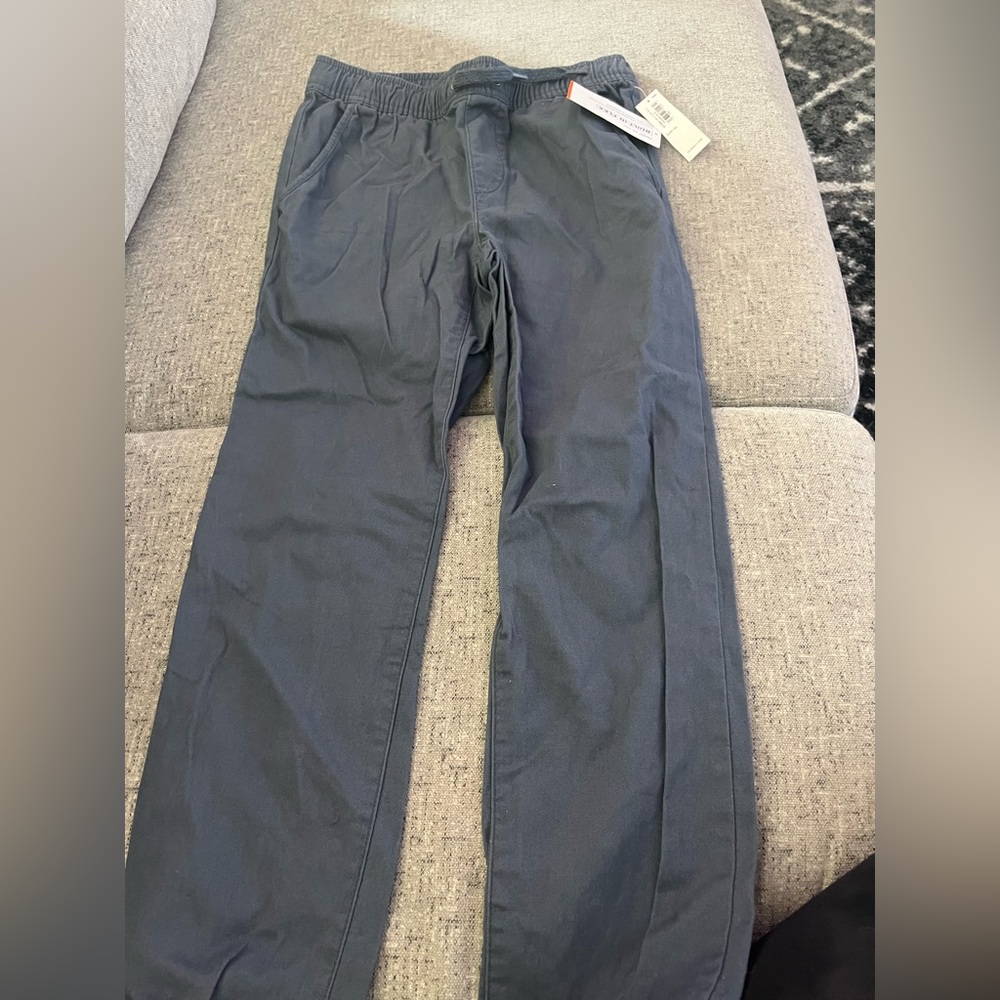 Slate Gray Casual Pants-Built-in Flex